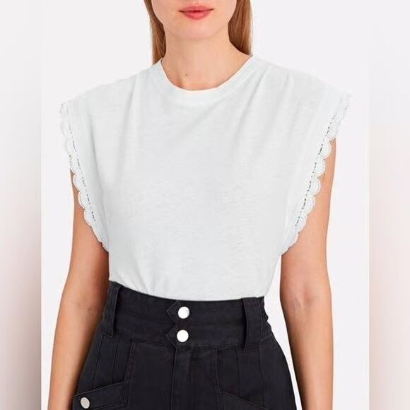 DEREK LAM 10 CROSBY Sayles Lace-Trimmed Muscle Tank Size Small - Picture 4 of 6